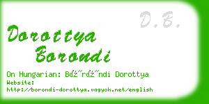 dorottya borondi business card